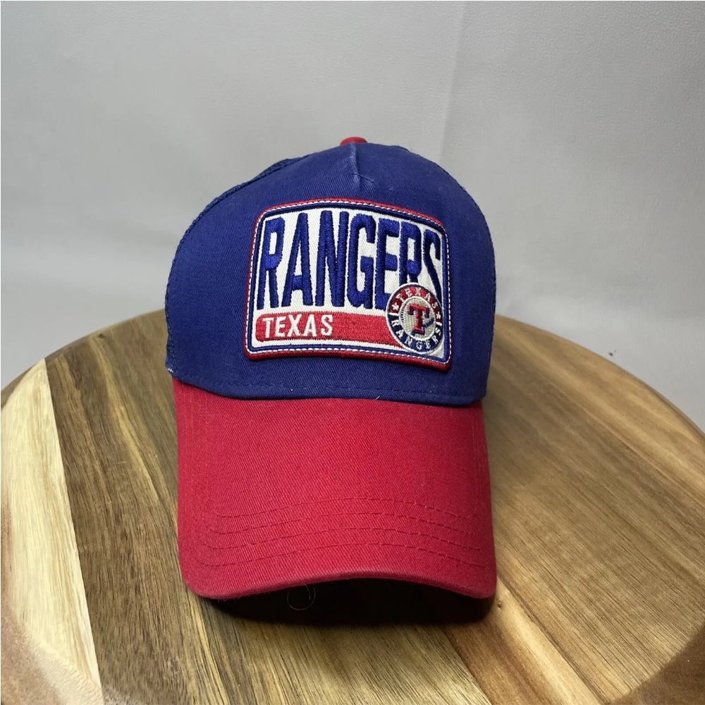 Texas Rangers Mesh Hat Cap MLB New Era 9 Forty Snap Back Blue White Red